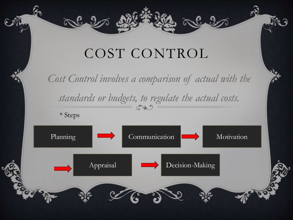 Cost Control & Cost Reduction ppt