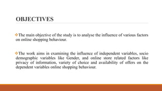 FACTORS INFLUENCING ONLINE SHOPPING BEHAVIOUR’: A STUDY WITH RESPECT TO PG STUDENTS IN TIRUVALLA
