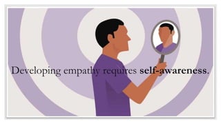 Developing empathy requires self-awareness.
 