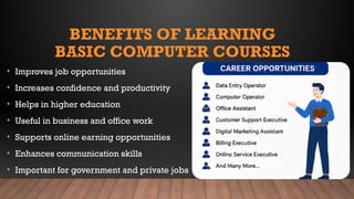 Learn Basic Computer Skills After 12th for Jobs & Career Growth | PPTX