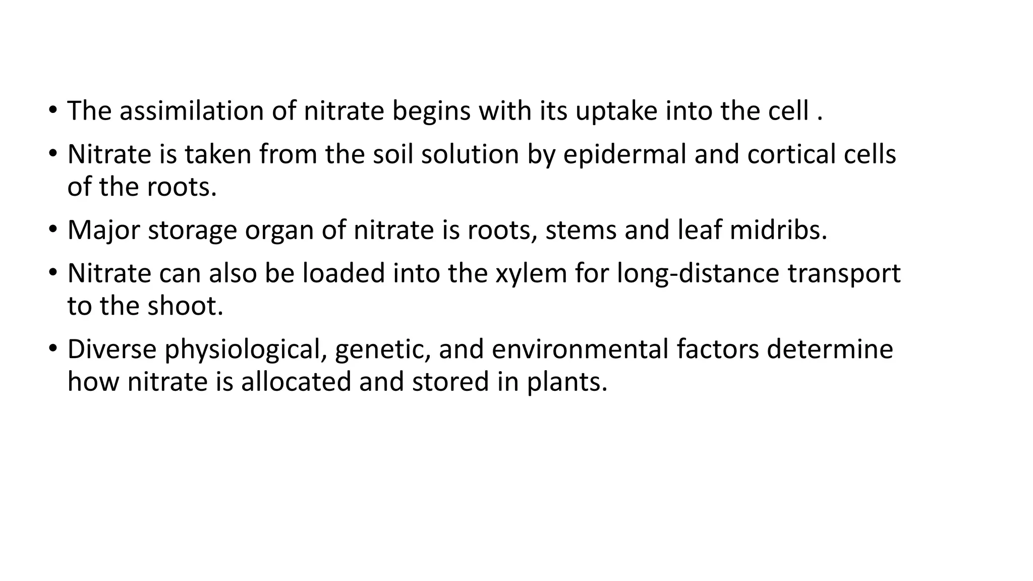 Molecular mechanism of Ion uptake, Ion transporters for Nitrate | PPTX