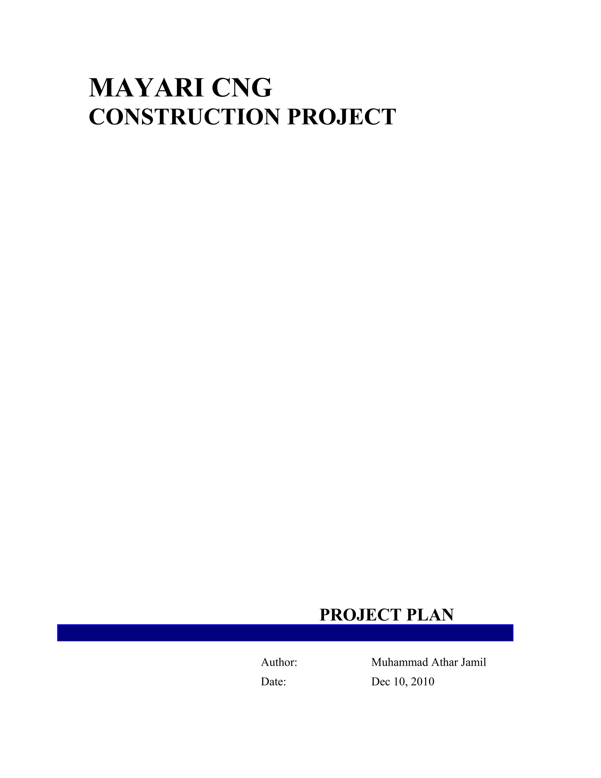 CNG station construction project report. PDF