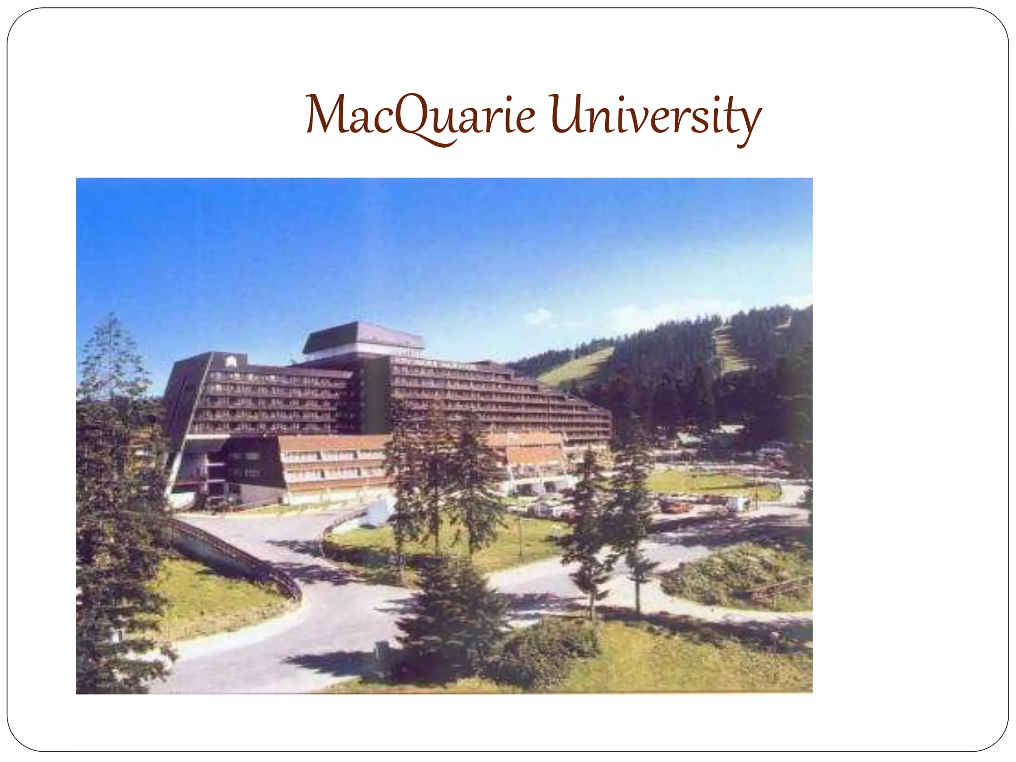 MacQuarie University
 
