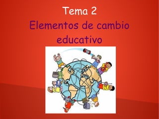 Tema 2
Elementos de cambio
     educativo
 