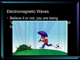 Electromagnetic Waves Believe it or not, you are being “showered” all the time, not by rain but by waves. 