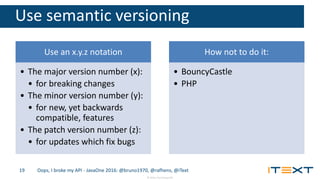 Version Number Syntax Oops, I broke my API | PPTX