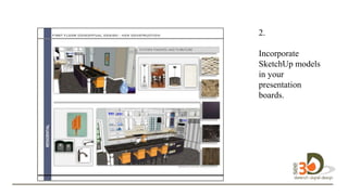 2.
Incorporate
SketchUp models
in your
presentation
boards.
 