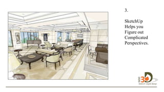 3.
D
SketchUp
Helps you
Figure out
Complicated
Perspectives.
design in 3D.
 