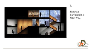 3.
D
Show an
Elevation in a
New Way.
design in 3D.
 