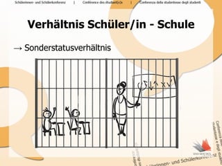 Verhältnis Schüler/in - Schule

→ Sonderstatusverhältnis
 