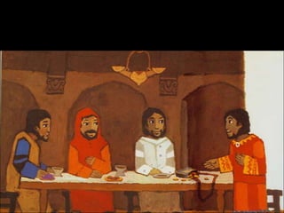 Maar Zacheüs zegt tegen Jezus: Heer, ik geef de helft van
alles wat ik heb aan de arme mensen.
Wie teveel heeft betaald krijgt van mij alles terug.

 