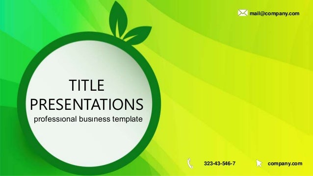 powerpoint template green