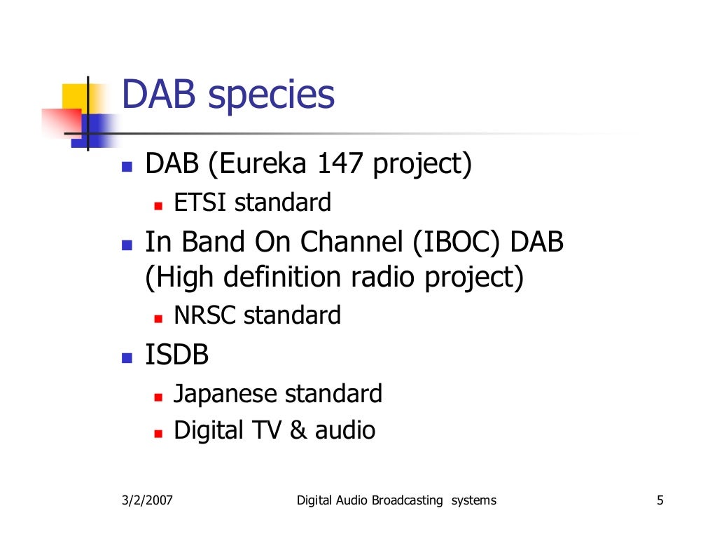 digital audio broadcasting