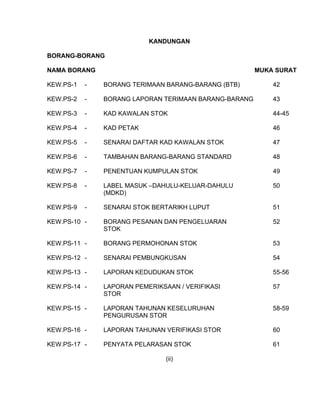 Pp052009 pengurusan stor kerajaan