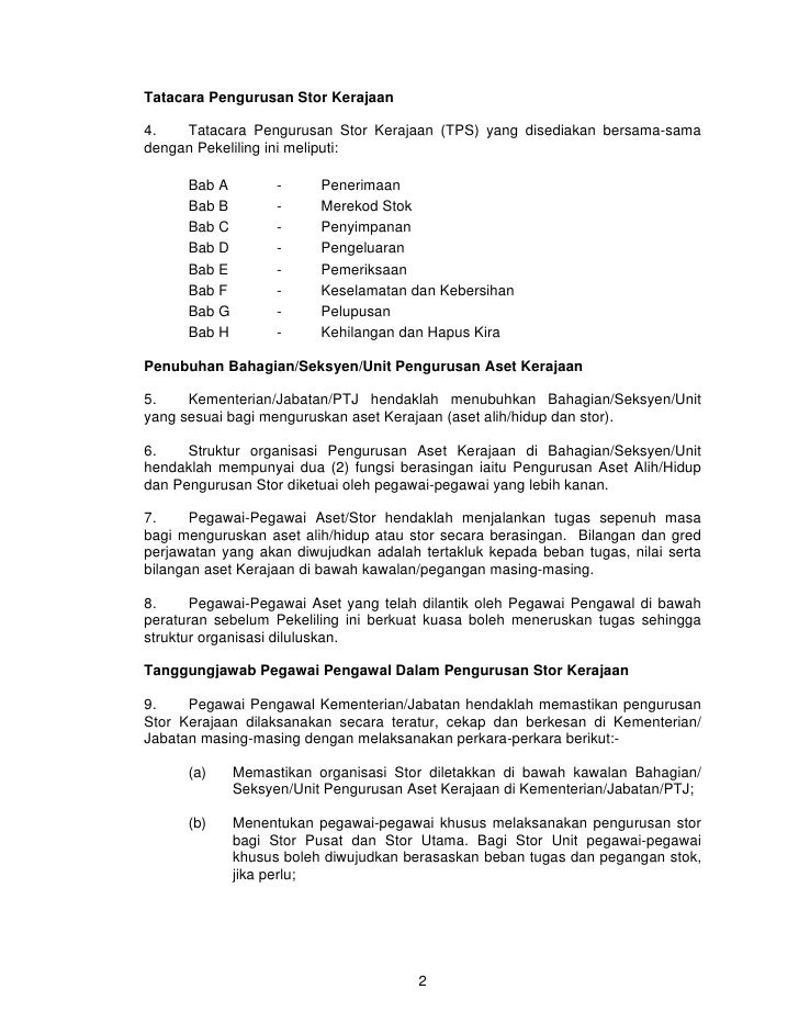 Pp052009 Pengurusan Stor Kerajaan