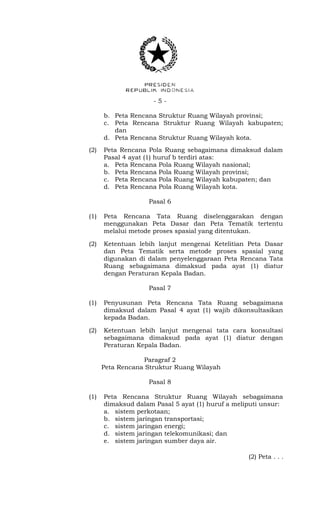 Peta Rtr Peraturan Pemerintah No. 8 Tahun 2013 tentang Ketelitian Peta Rencana ...