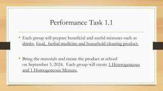 pp 1.1 science 6 performance task for school | PPTX