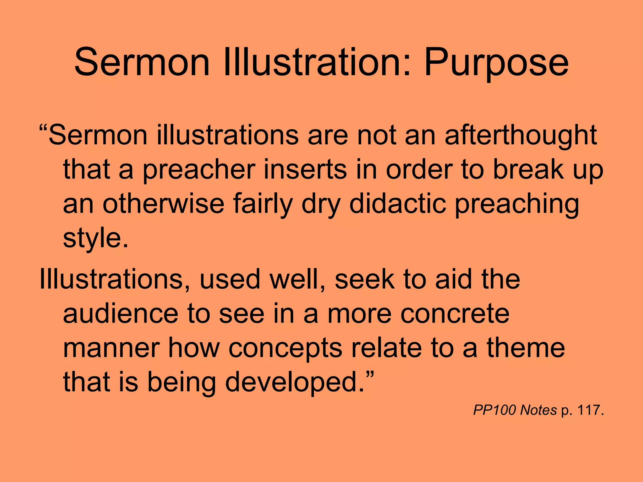 PP100: Sermon Illustrations | PPT