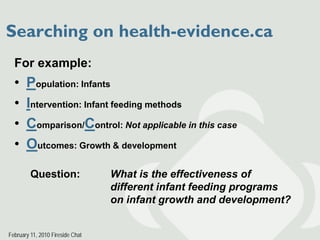 Health Evidence: A Canadian resource for facilitating evidence-informed public health decision making