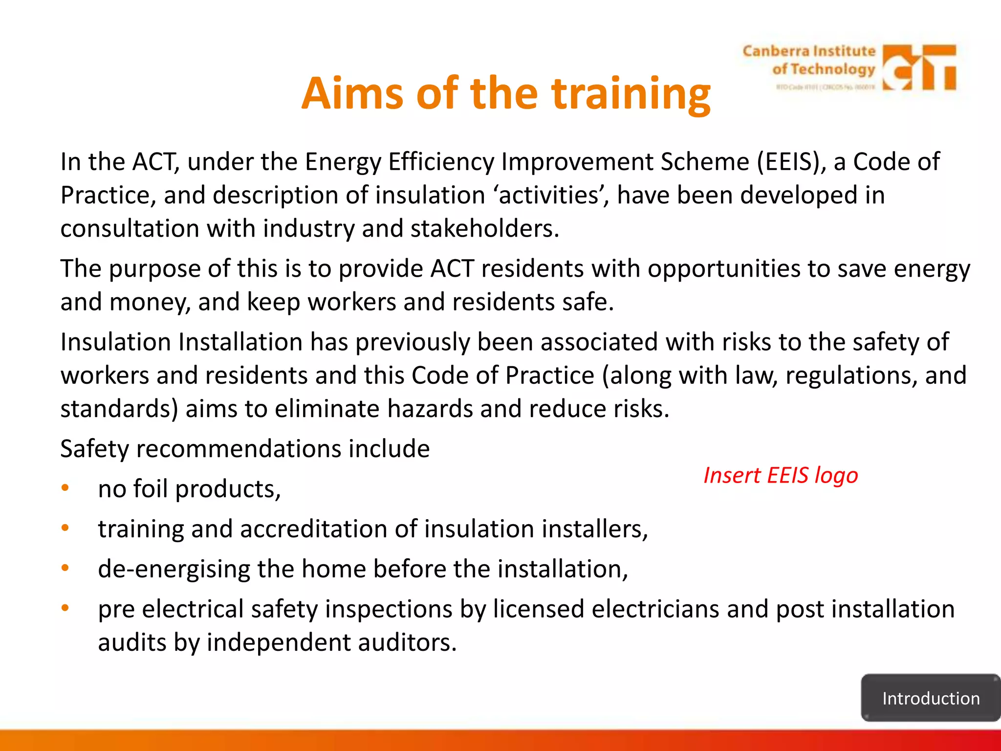 Picture of Pp 1 insulation installation training program final | PPTX