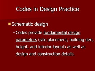 Architectural Professional Practice - Building Codes | PPT