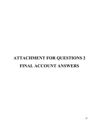 ATTACHMENT FOR QUESTIONS 2
FINAL ACCOUNT ANSWERS
15
 