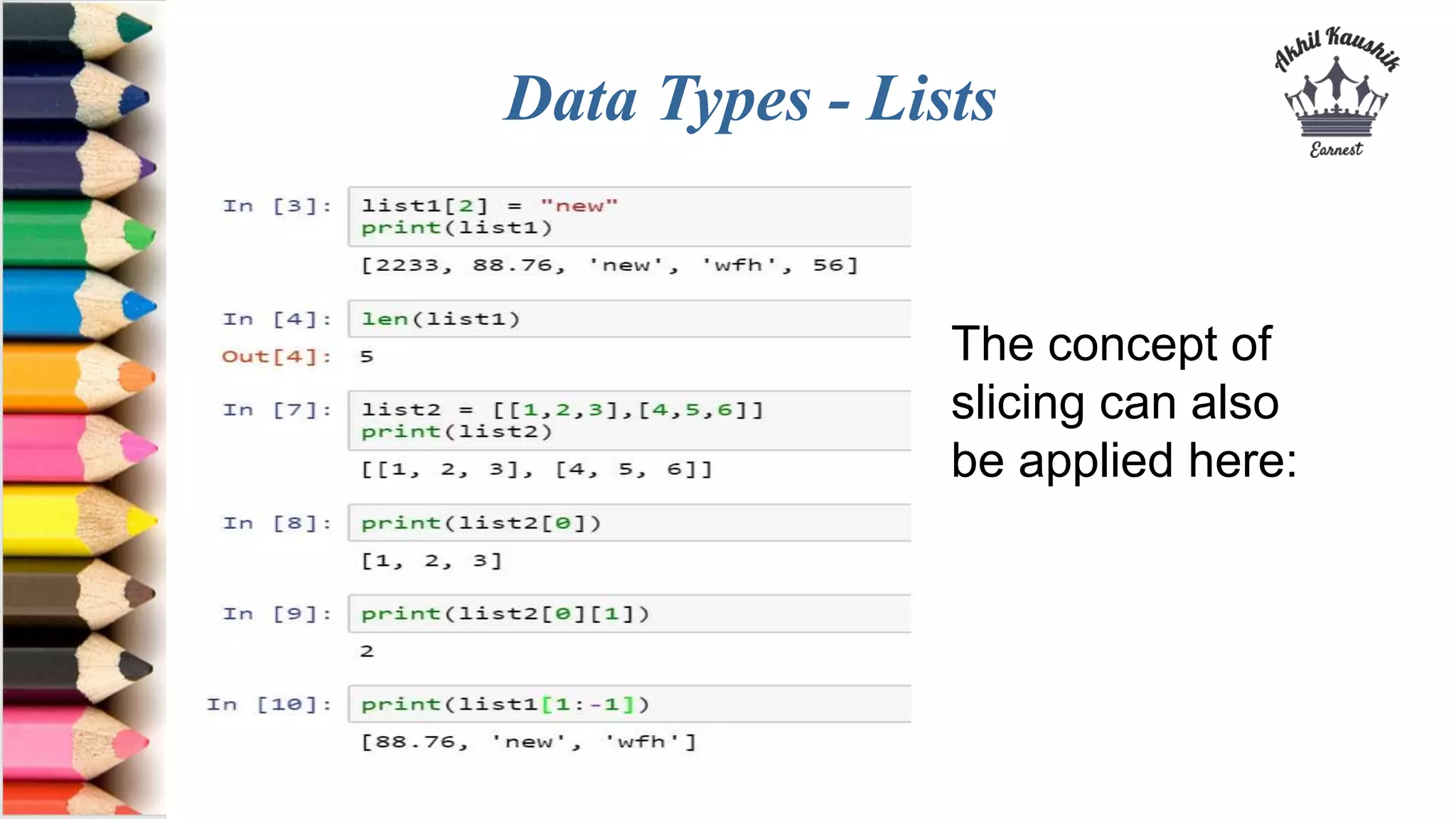 Python Data-Types | PPT