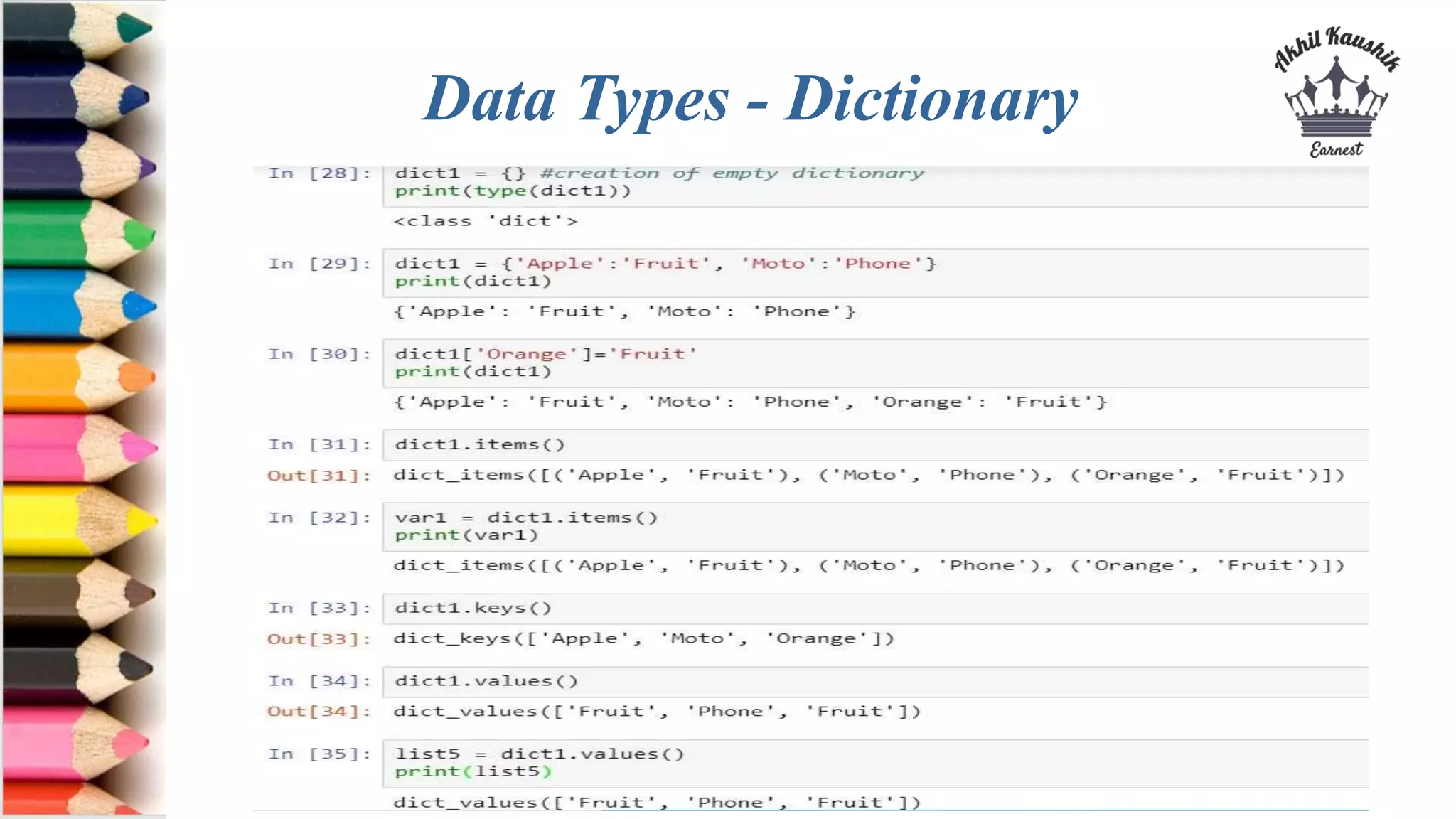 Python Data-Types | PPT