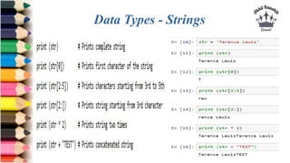 Python Data-Types | PPTX | Programming Languages | Computing