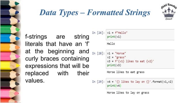 Python Data-Types | PPTX | Programming Languages | Computing