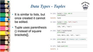Python Data-Types | PPT