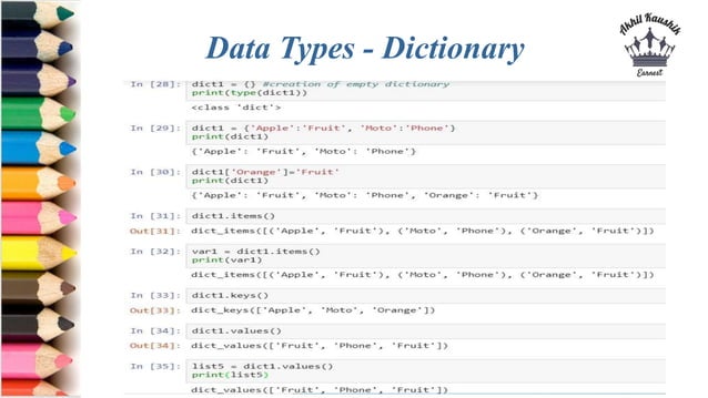 Python Data-Types | PPTX | Programming Languages | Computing