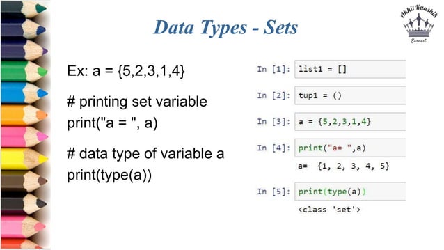 Python Data-Types | PPTX | Programming Languages | Computing