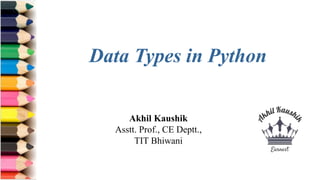 Python Data-Types | PPT