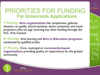 Orange County Arts Commission Arts Grants 2017