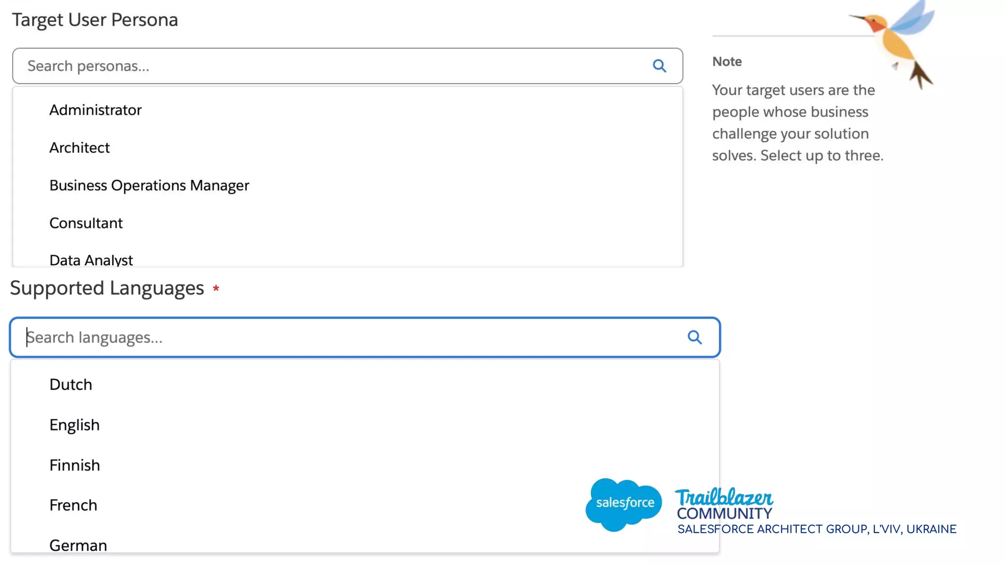 SALESFORCE ARCHITECT GROUP, L'VIV, UKRAINE
 