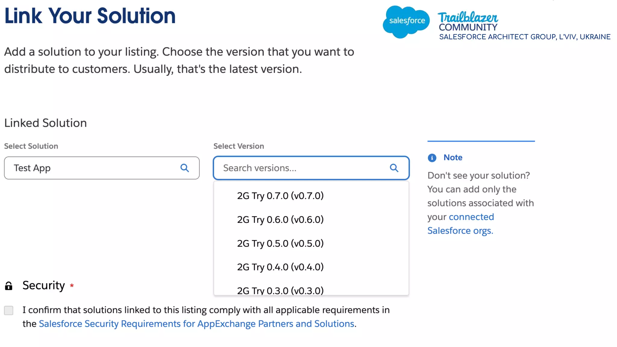 SALESFORCE ARCHITECT GROUP, L'VIV, UKRAINE
 