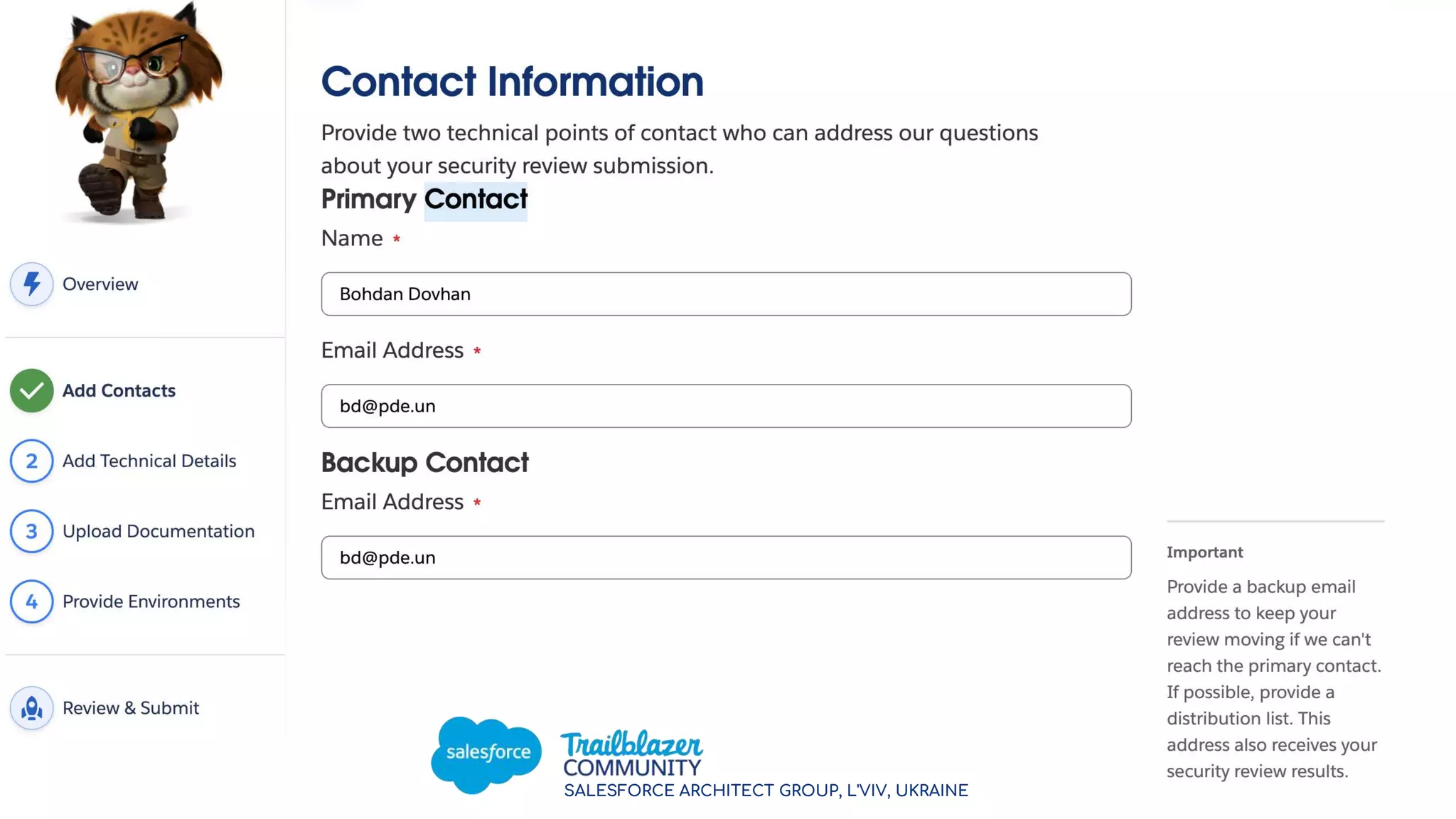 SALESFORCE ARCHITECT GROUP, L'VIV, UKRAINE
 