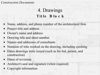 Architectural Professional Practice - Construction Documents | PPT