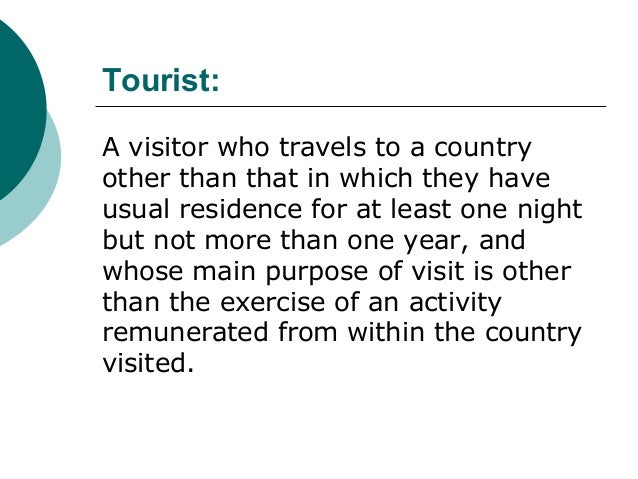 term of tourist