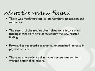 Community-wide Interventions to Increase Physical Activity: What's the ...