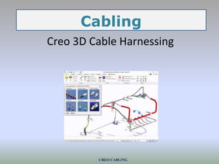 CREO CABLING
Creo 3D Cable Harnessing
Cabling
 