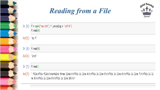 Reading from a File
 