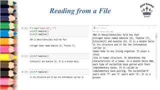File Handling Python | PPTX | Programming Languages | Computing