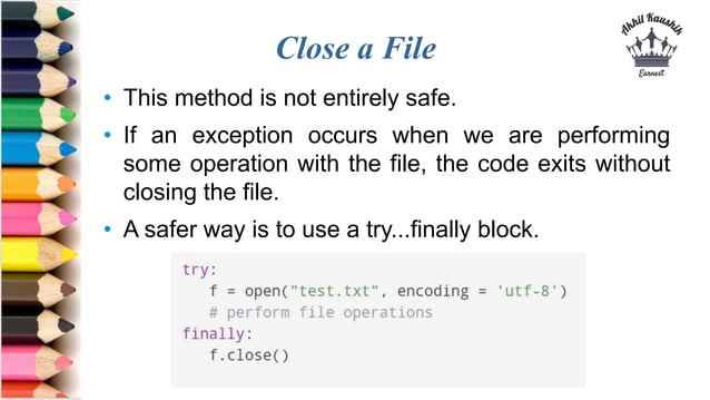 File Handling Python | PPT