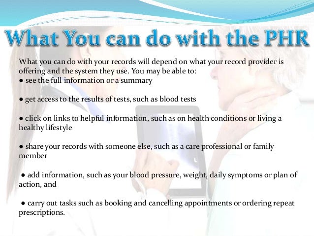 what is personal health records