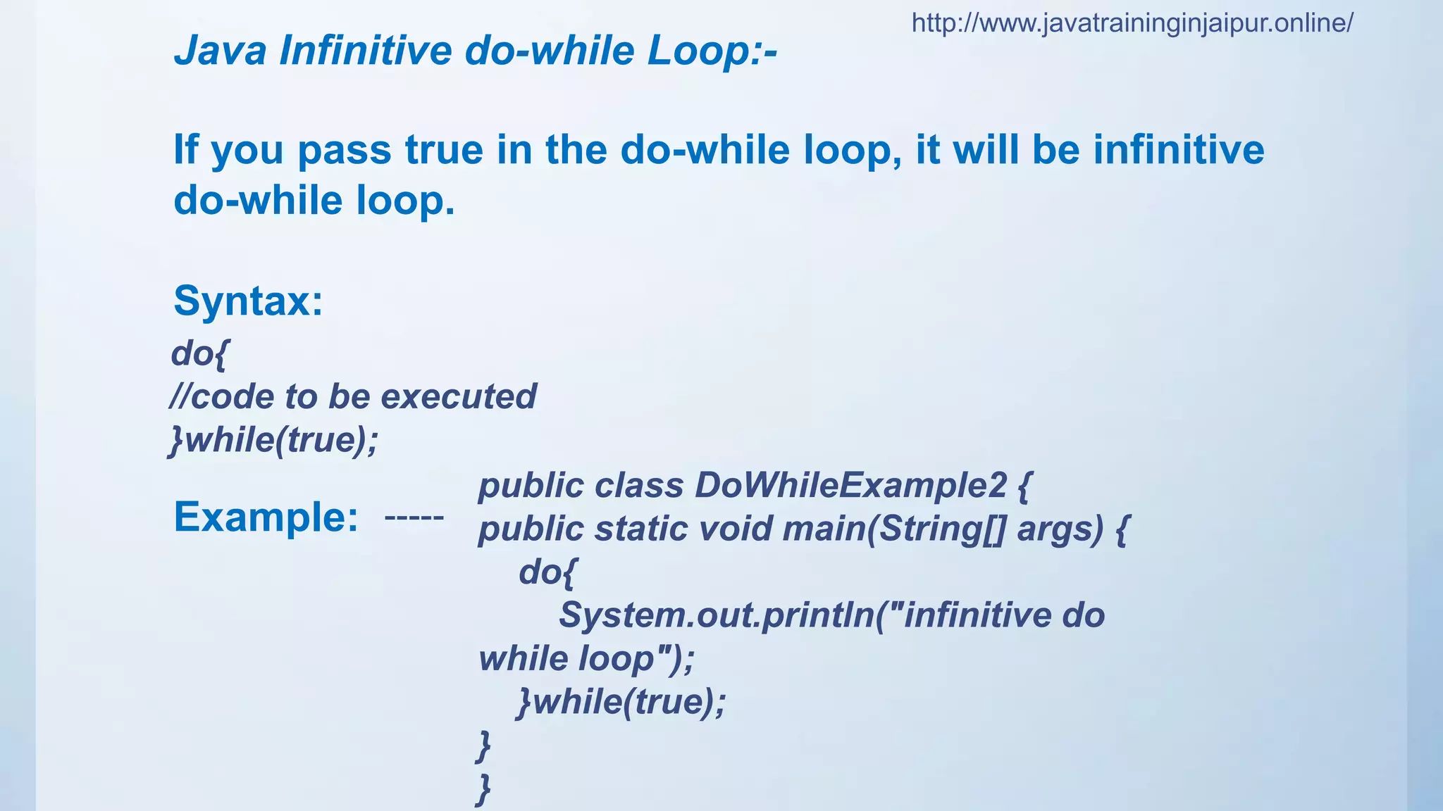 Java do-while Loop | PPT
