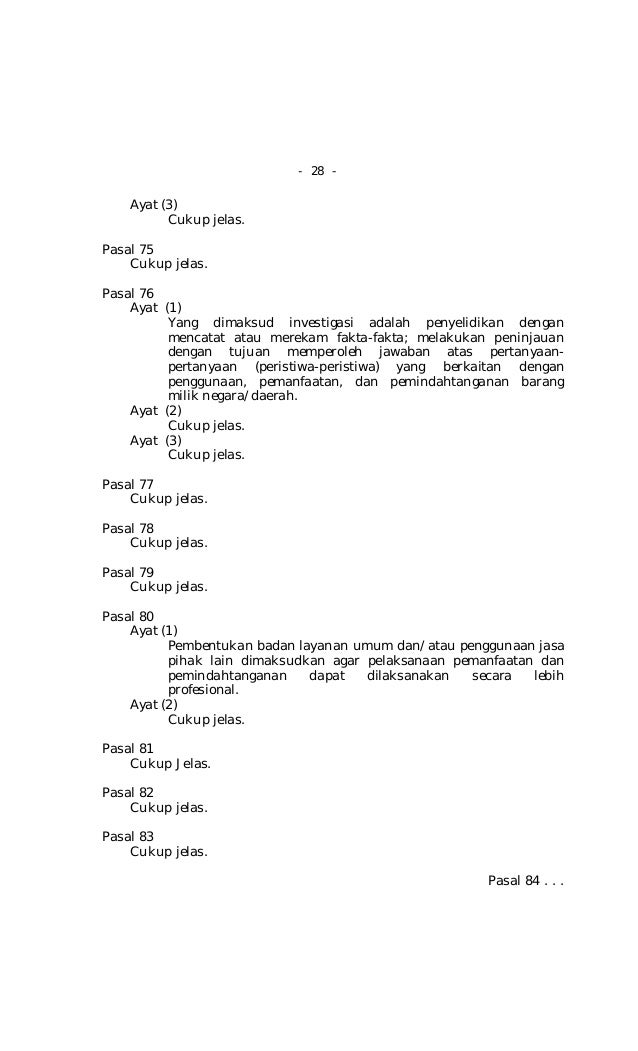 Peraturan Pemerintah No.6 Tahun 2006 tentang Pengelolaan Barang Milik…