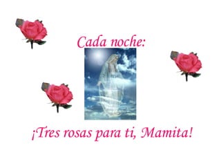 Cada noche: ¡Tres rosas para ti, Mamita! 