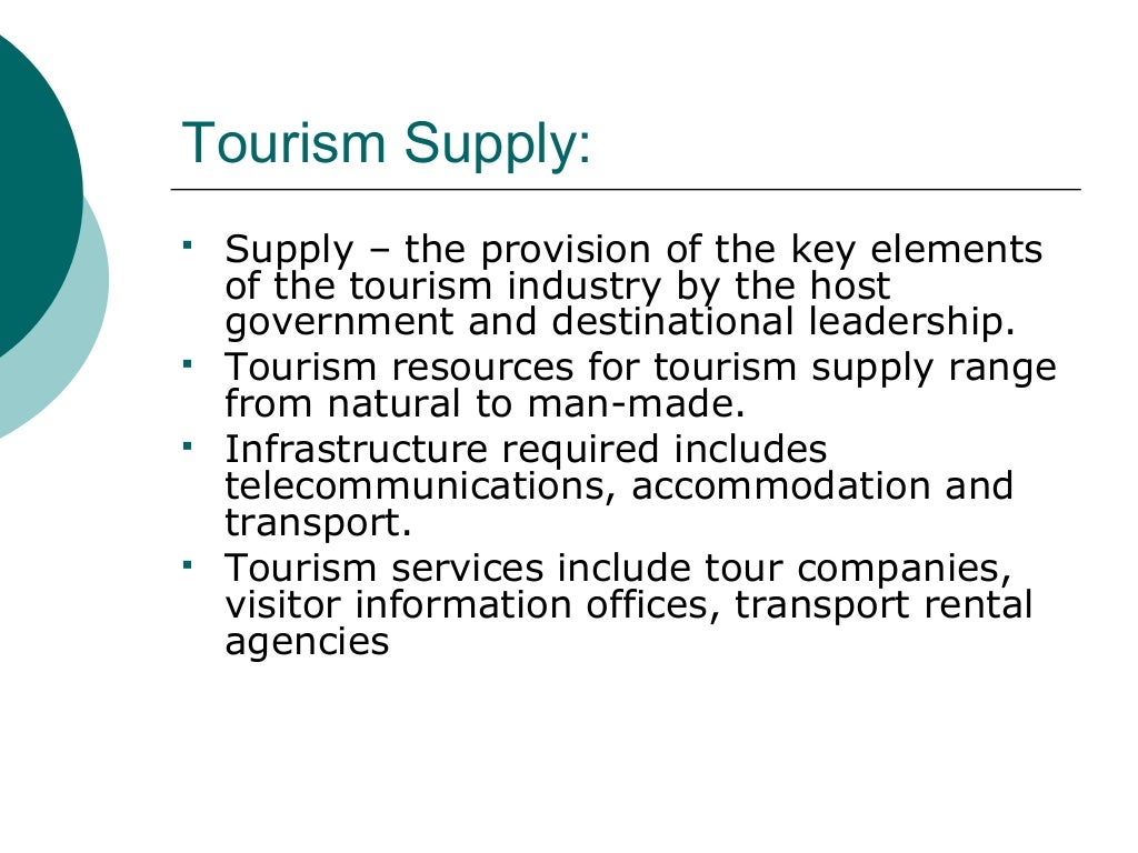 Supply and demand in tourism